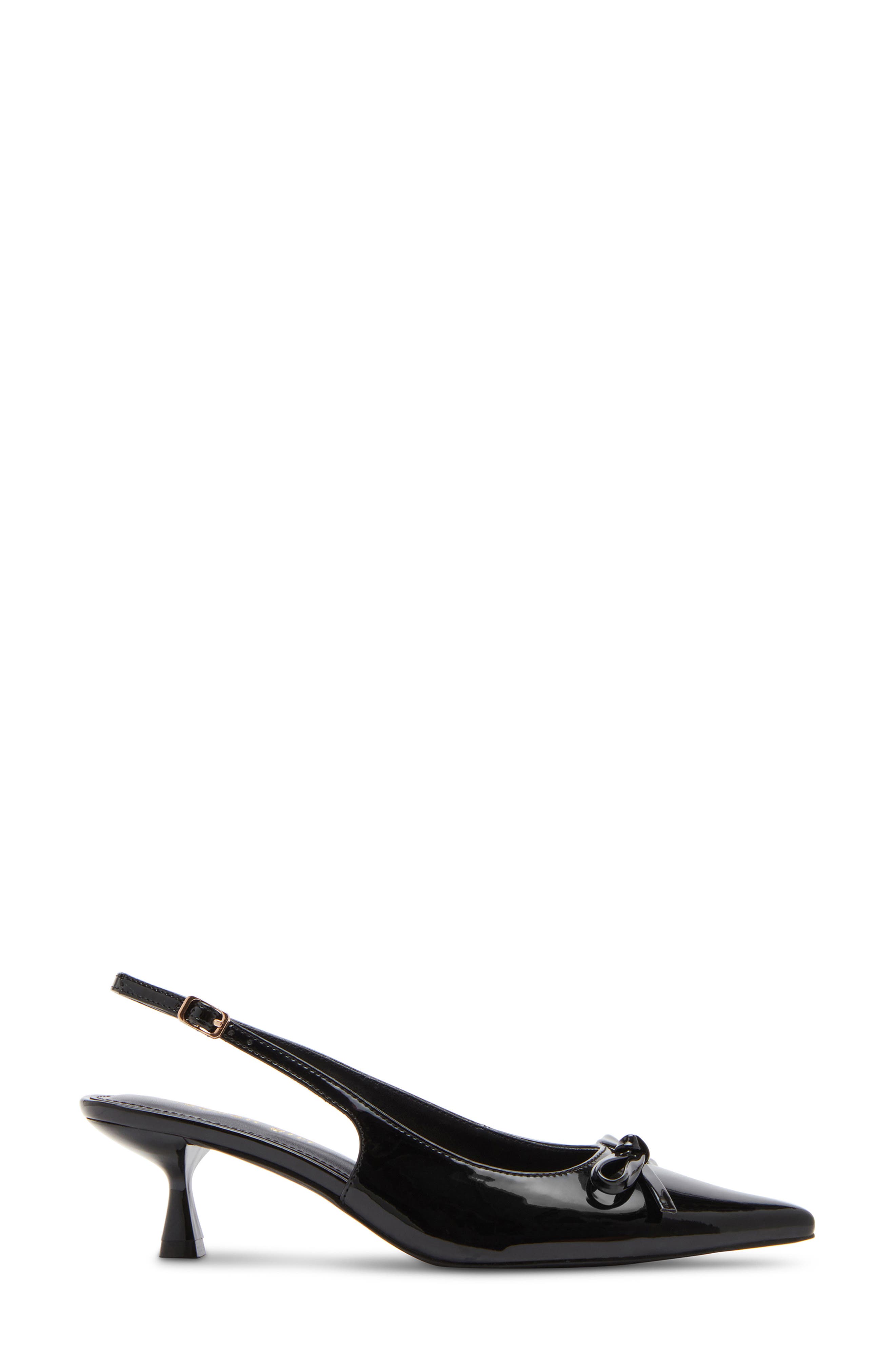 Madden Girl Vogue Pointed Toe Slingback Pump, Alternate, color, Black Patent
