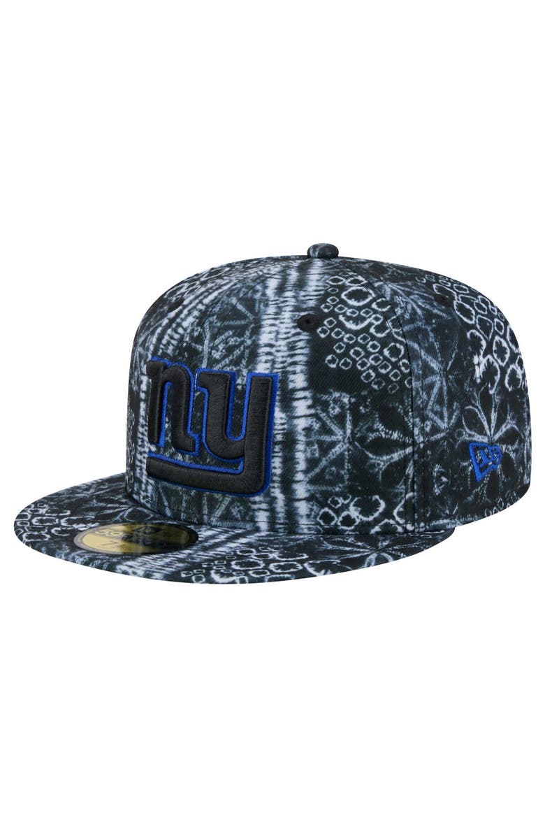 New Era Men's New Era Black New York Giants Shibori 59FIFTY Fitted Hat, Main, color, 