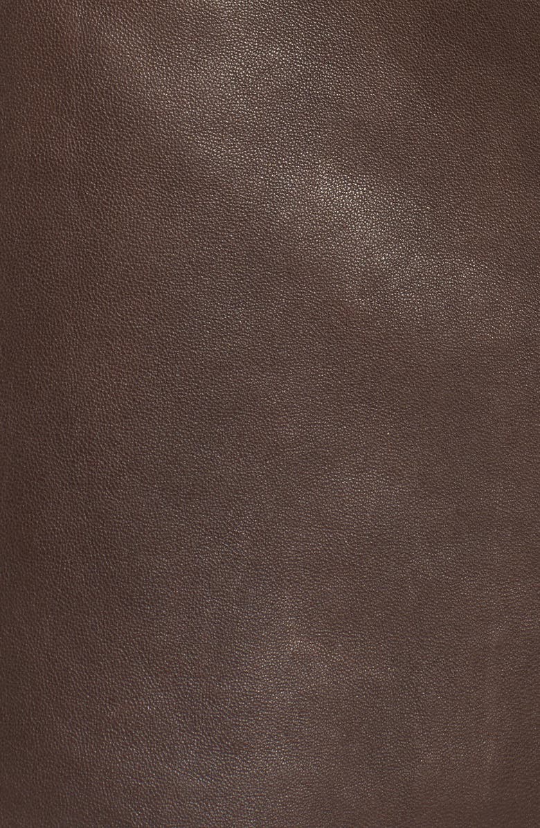 Treasure & Bond x Something Navy Leather Miniskirt, Alternate, color, 