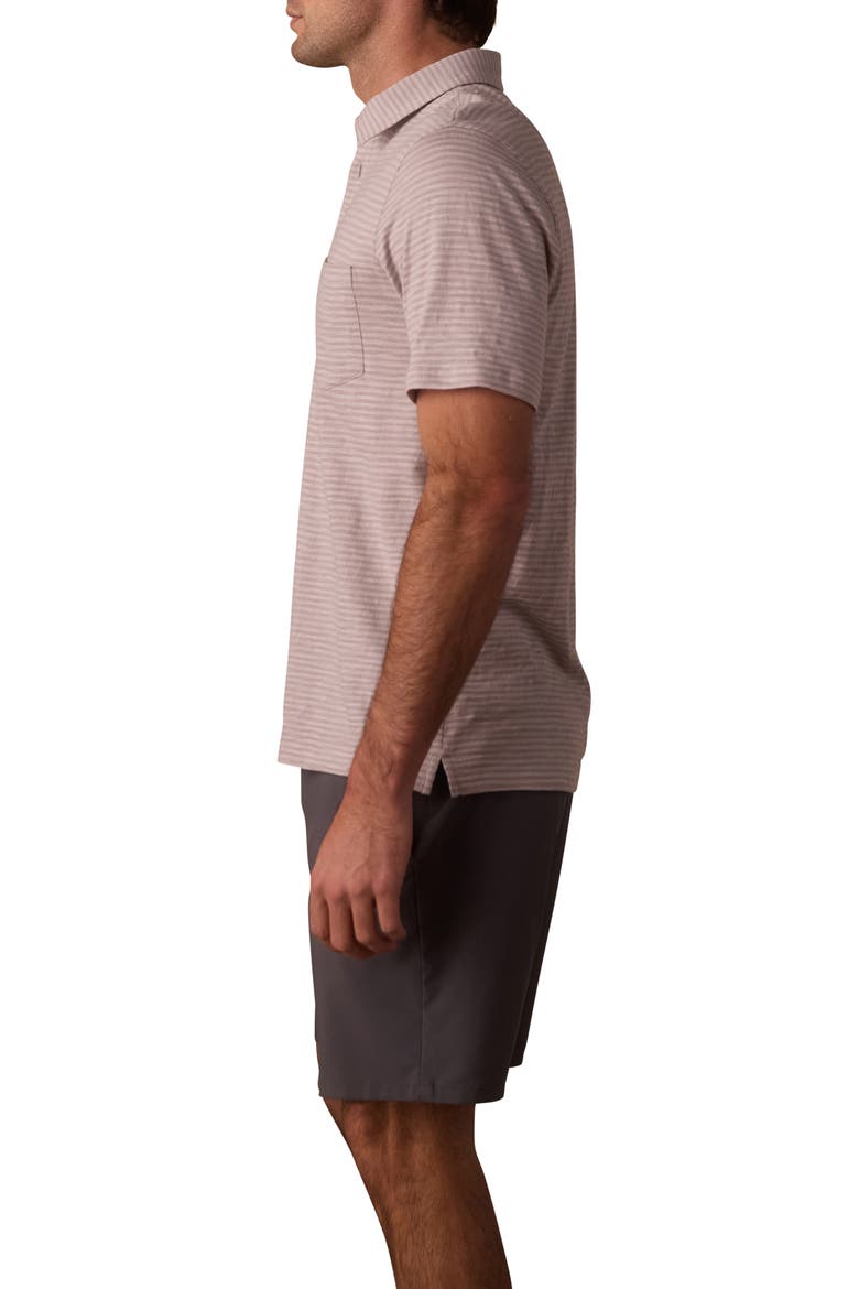 Slub Pocket Polo, Alternate, color, GREYSTONE STRIPE