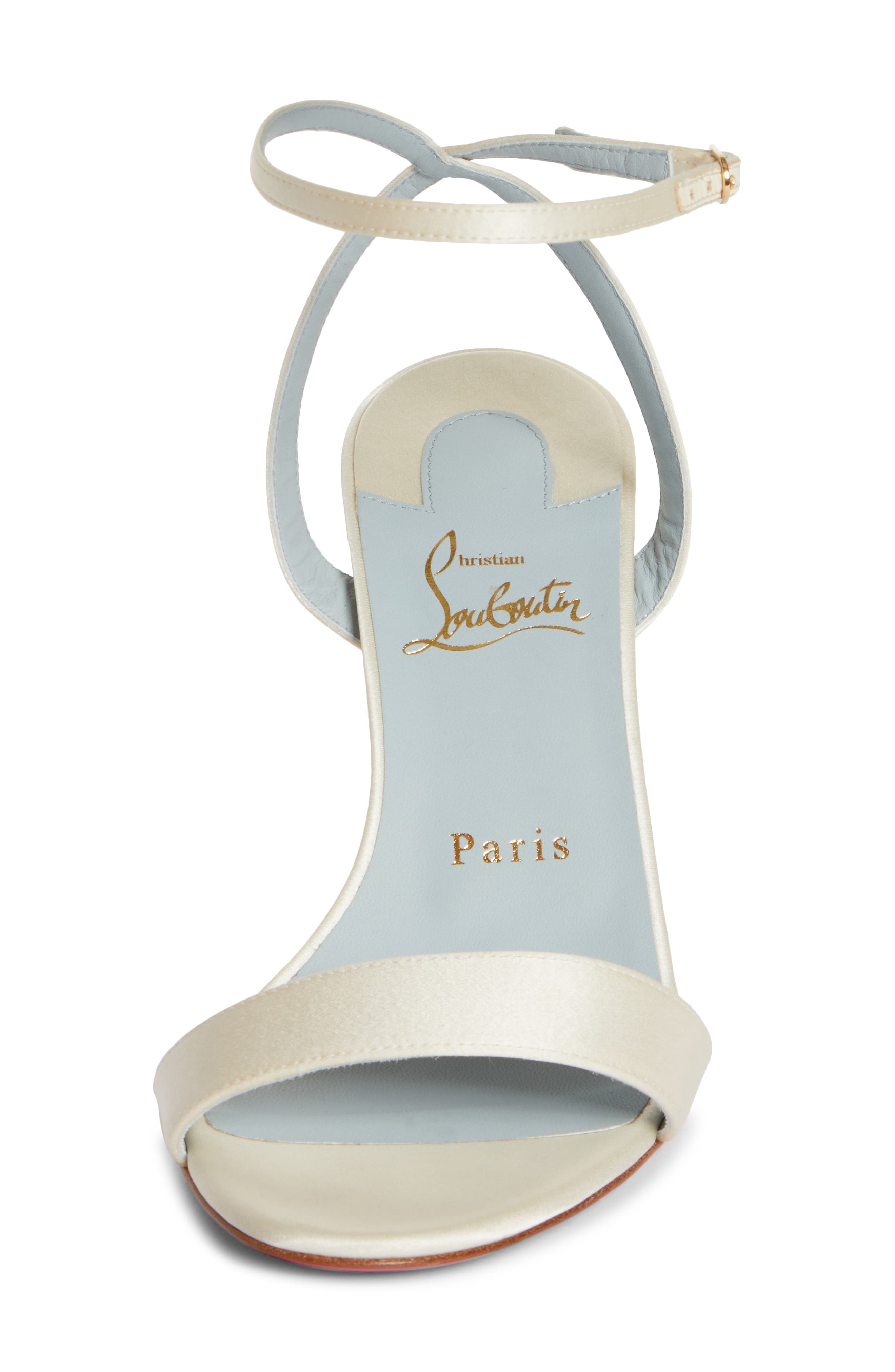 Christian Louboutin Loubigirl Ankle Strap Sandal, Alternate, color, White