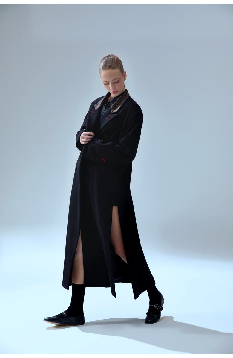 PCFG Wool & Cashmere Blend Your *Itch Oversized Long Overcoat, Alternate, color, Black