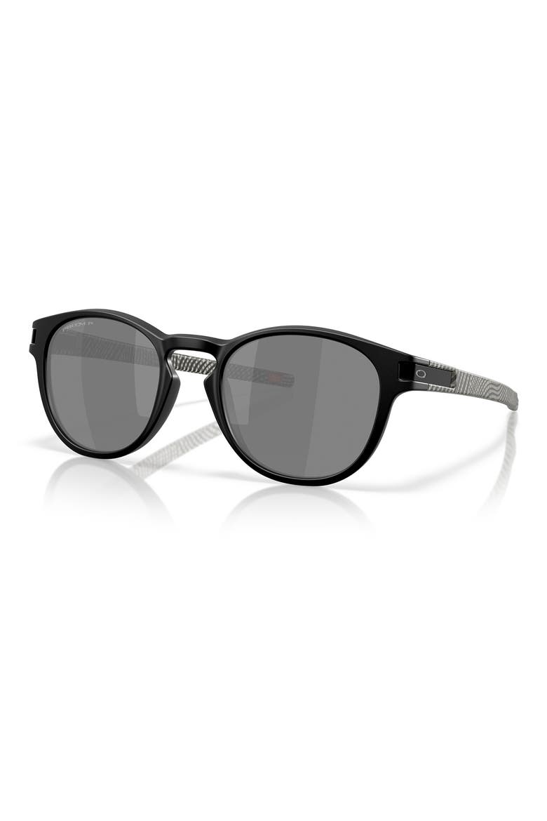 Latch™ 53mm Prizm™ Polarized Round Sunglasses, Alternate, color, MATTE BLACK / BLACK POLARIZED