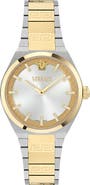 Versace V-Auria Two-Tone Bracelet Watch, 35mm
