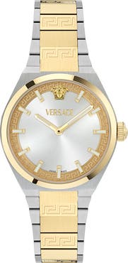 Versace V-Auria Two-Tone Bracelet Watch, 35mm