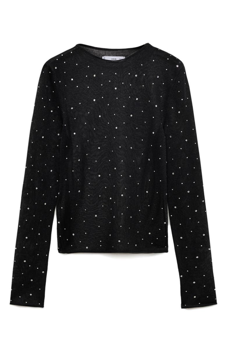 MANGO Rhinestone Detail Sweater, Alternate, color,