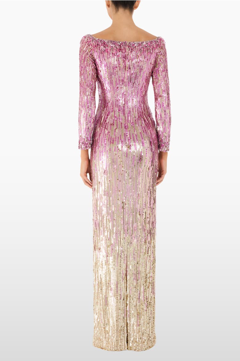 Marnie Sequin Maxi Dress, Alternate, color, Sand Fossil