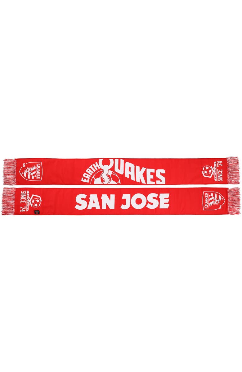 RUFFNECK SCARVES Red San Jose Earthquakes Jersey Hook Scarf, Main, color, 