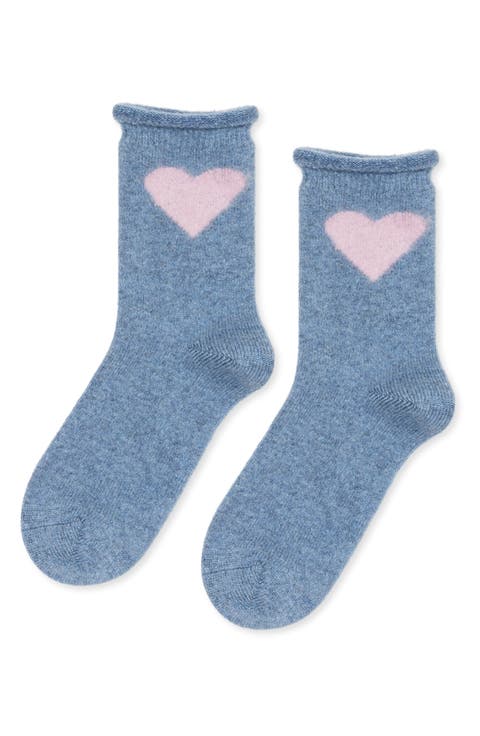 Love Cashmere Blend Crew Socks