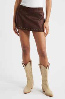Faux Suede Skort