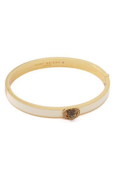 Chelsea Eagle Head Enamel Hinge Bangle