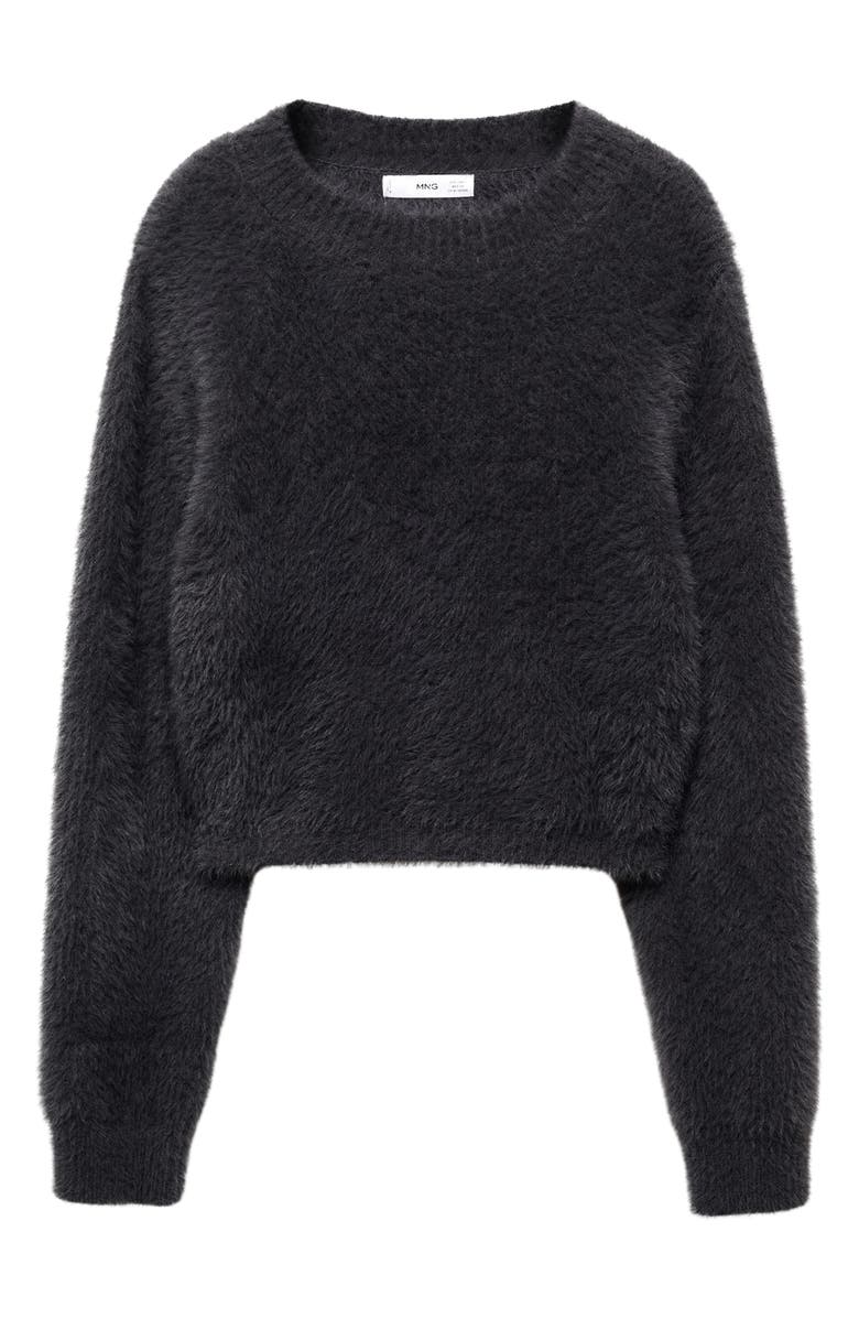 MANGO Faux Fur Sweater, Alternate, color, 