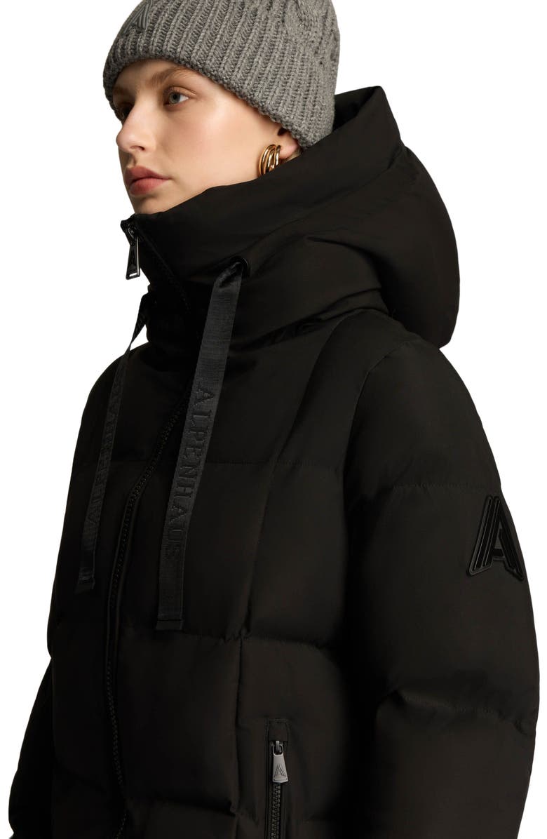 Alpenhaus Cluze Mid-Length Puffer with Square Quilting, Alternate, color, Black