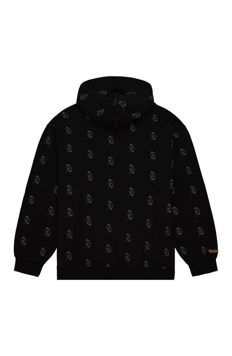 Mitchell & Ness Men's Mitchell & Ness Black Green Bay Packers Allover Print Fleece Pullover Hoodie, Alternate, color, Black