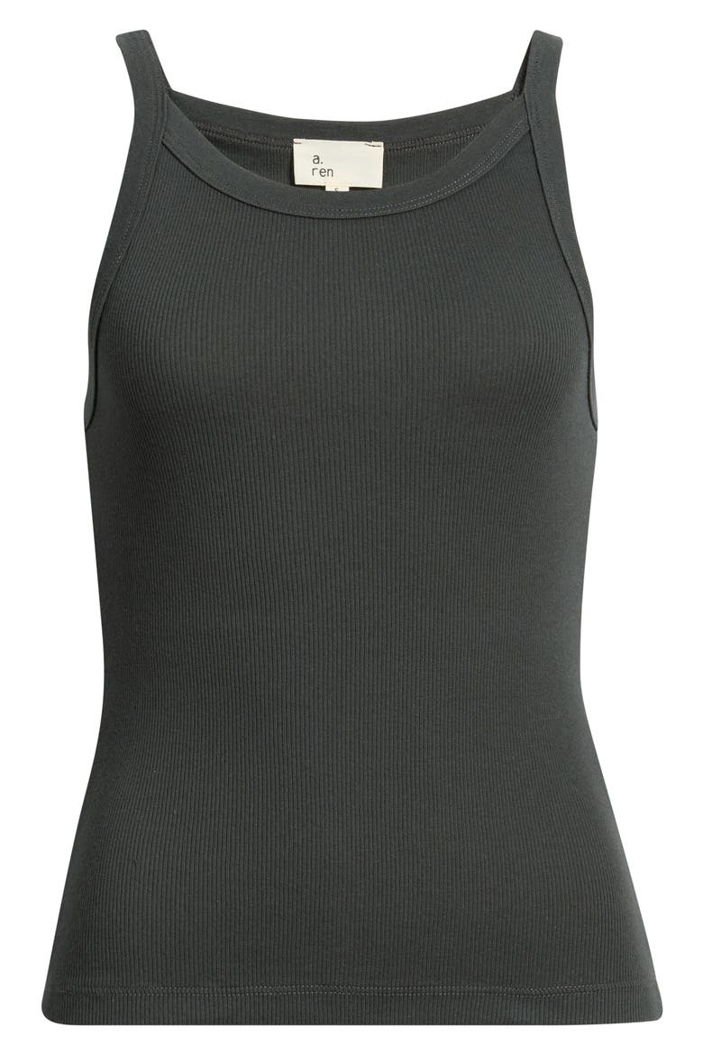Ariel Cotton Rib Camisole, Alternate, color, WASHED BLACK