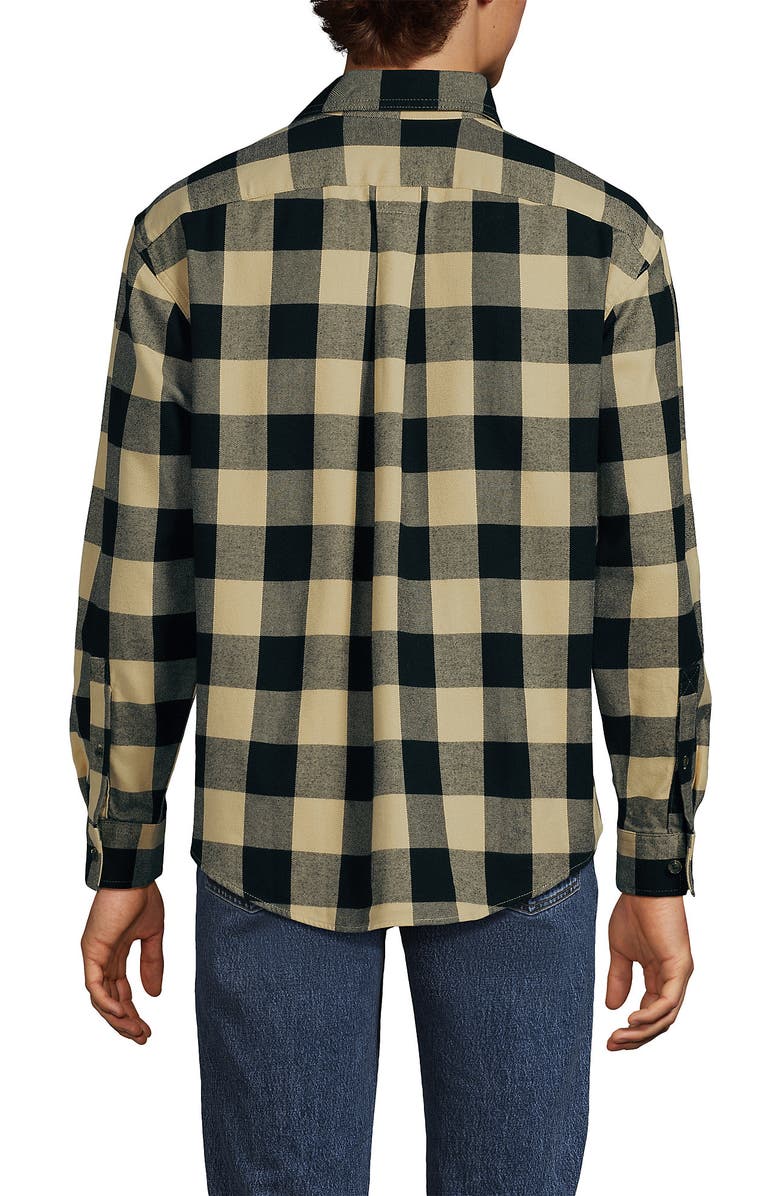 Lands' End Long Sleeve RainDefense Flannel Shirt, Alternate, color, 