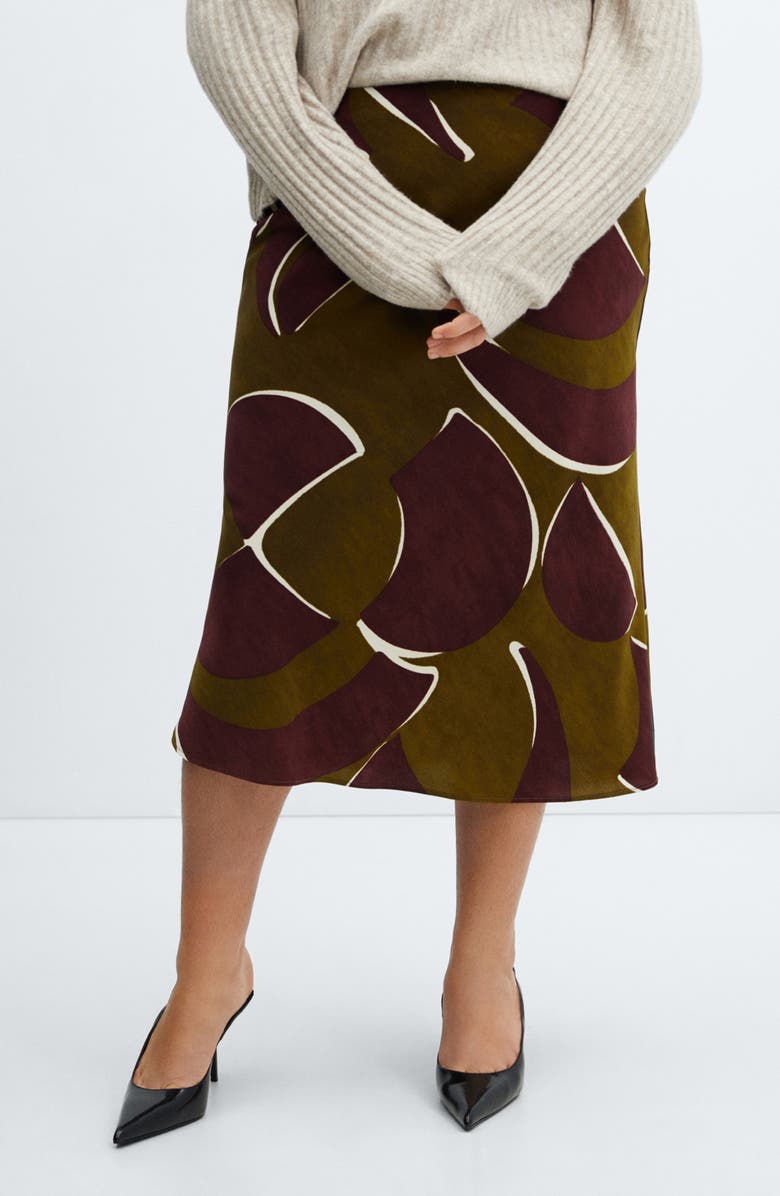 MANGO Print Midi Skirt, Alternate, color, 