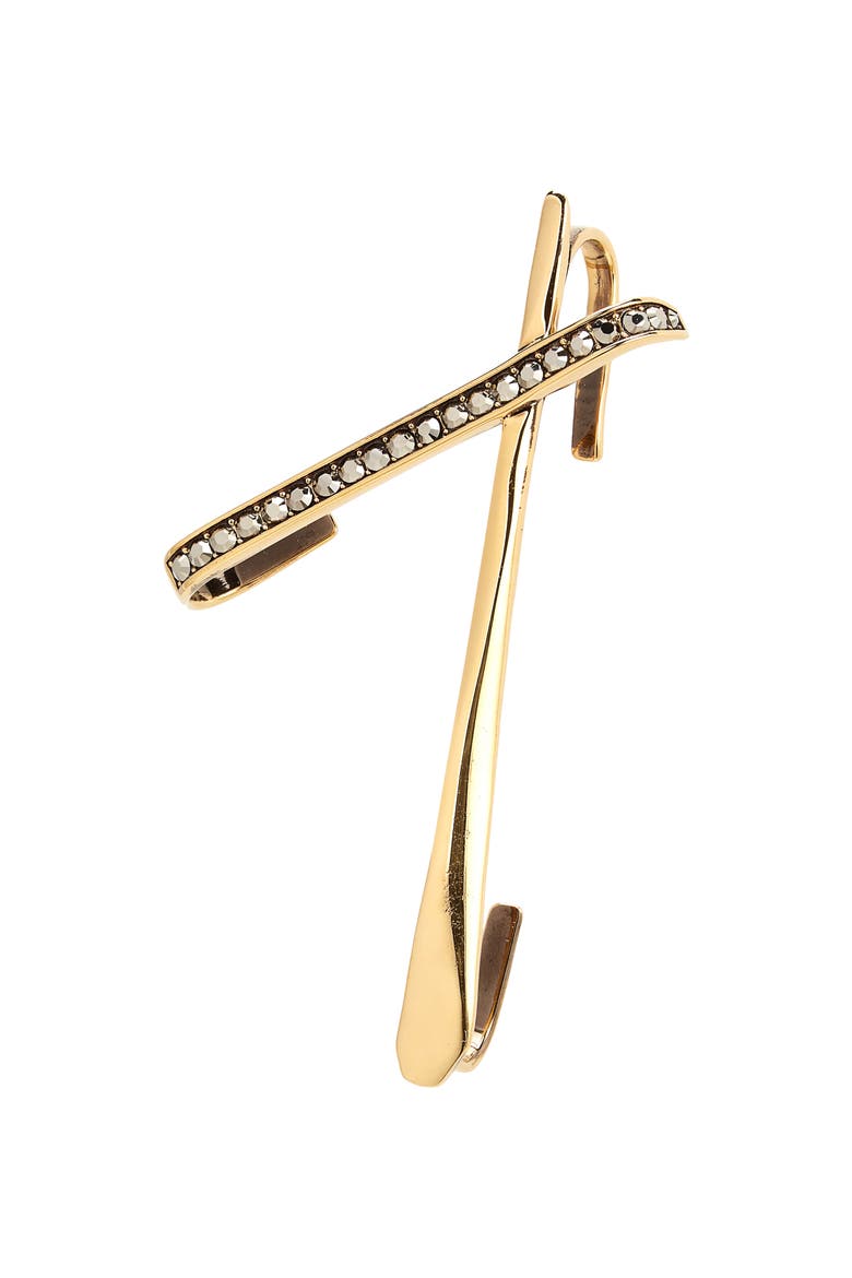 Alexander McQueen Right Ear Cuff, Main, color, ANTIQUE GOLD