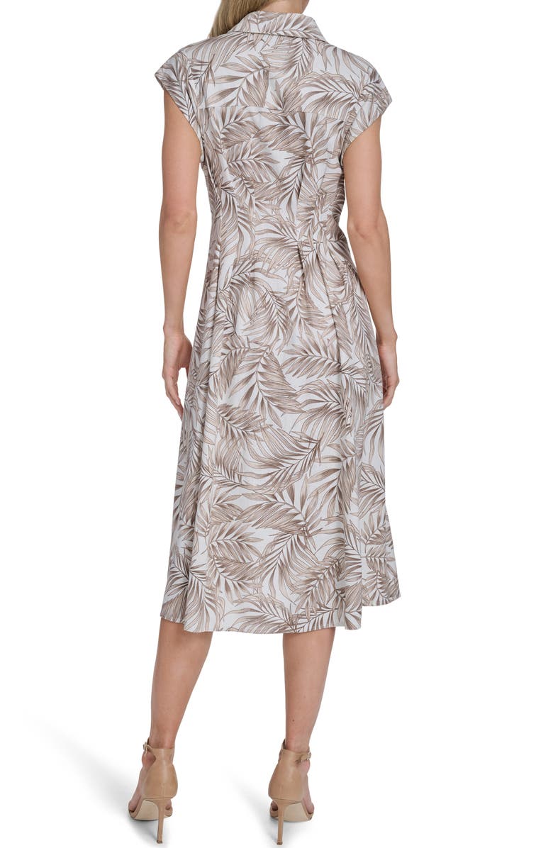 Tommy Hilfiger Pleated Shirtdress, Alternate, color, Sand Multi