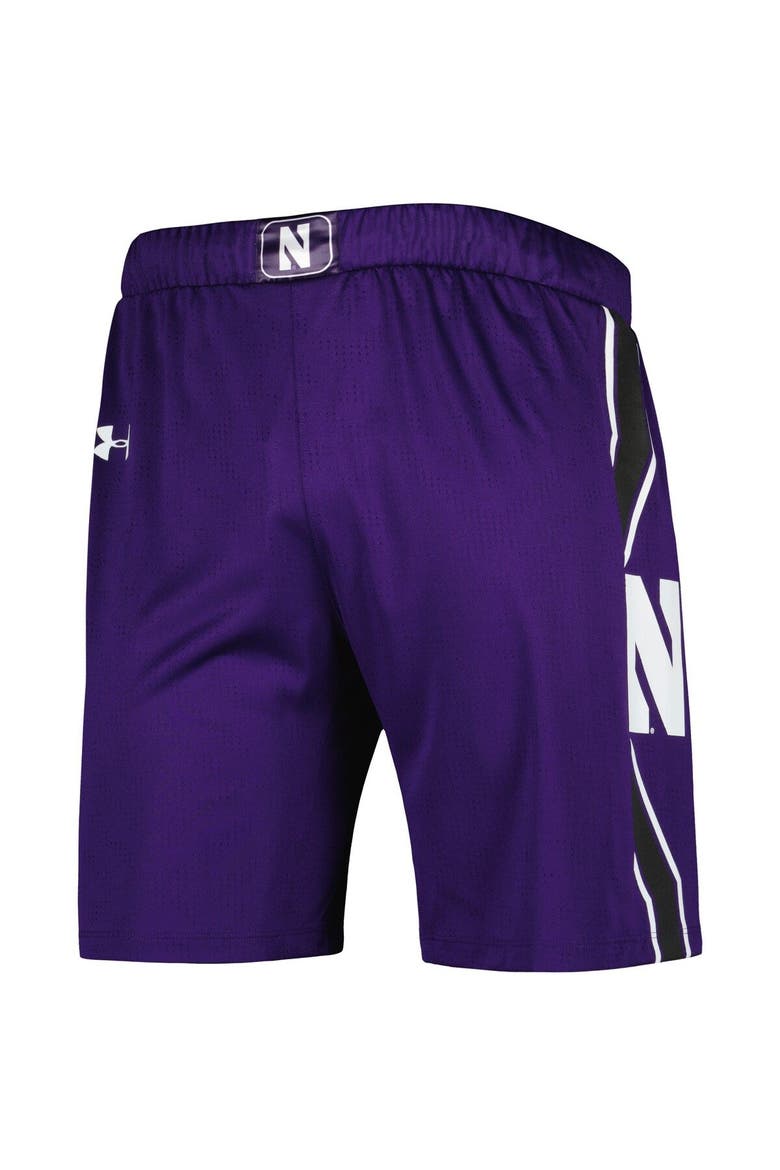 Men's Under Armour Purple Northwestern Wildcats Logo Replica Basketball Shorts, Alternate, color, Purple