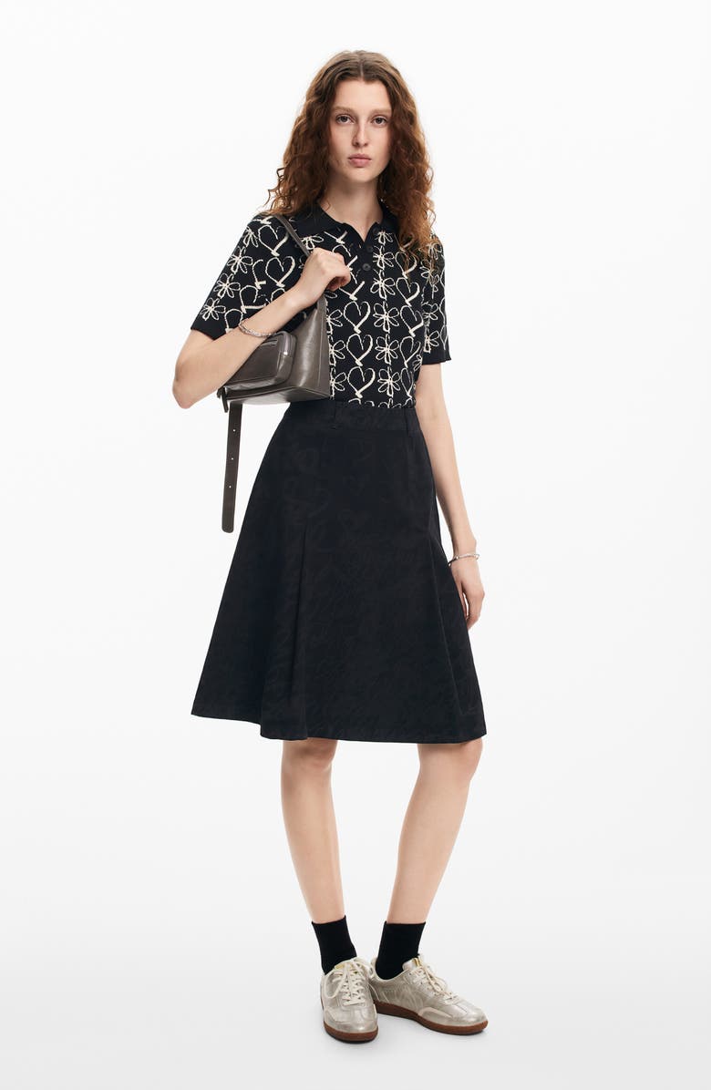 Desigual Fal Lettering Lacroix Skirt, Alternate, color, Black