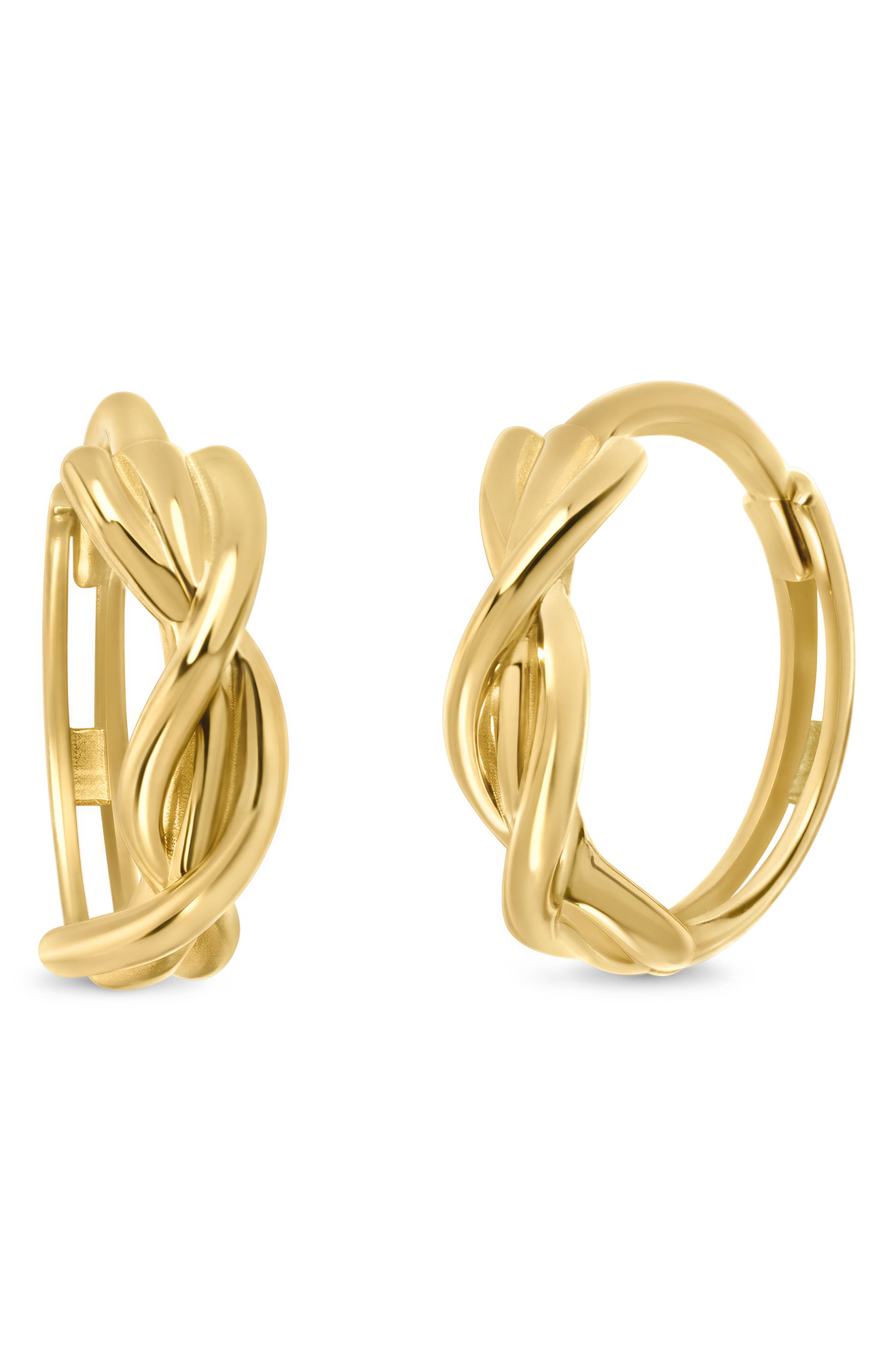 14k Gold Huggie Hoop Earrings
