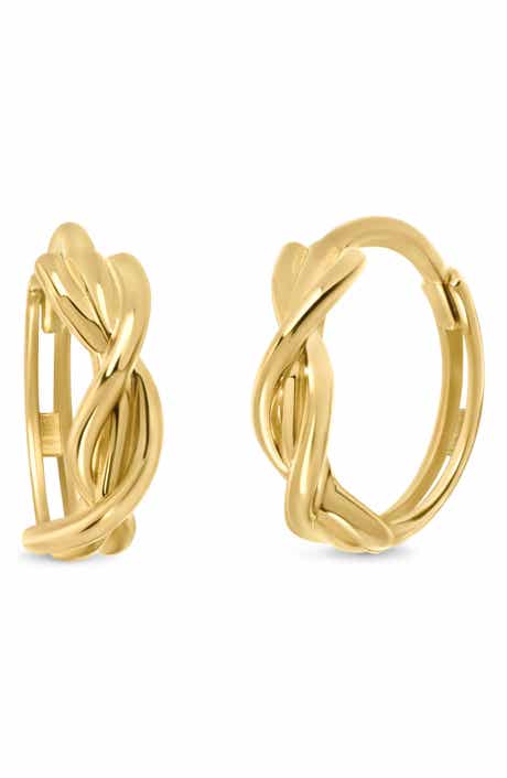14k Gold Huggie Hoop Earrings