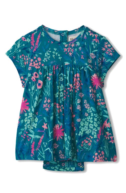 Hatley Wildflower Print Skirted Bodysuit In Moroccan Blue