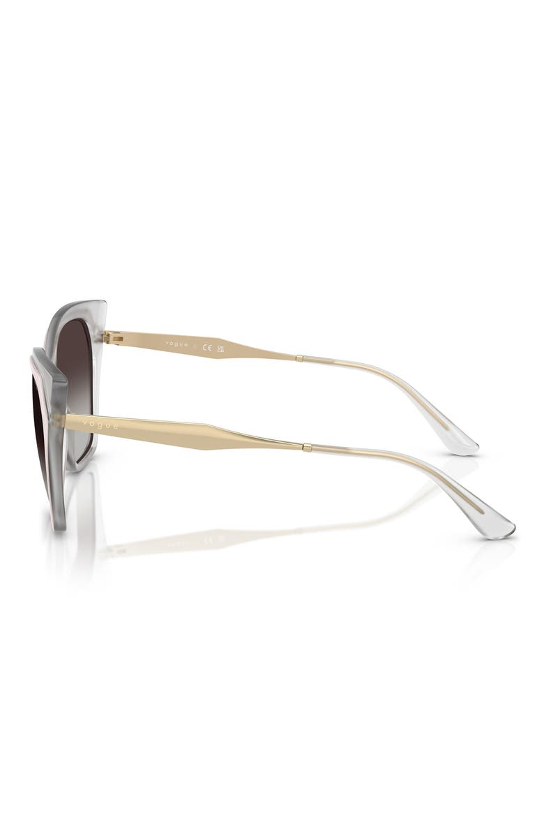 57mm Polarized Gradient Cat Eye Sunglasses, Alternate, color, GREY GRADIENT