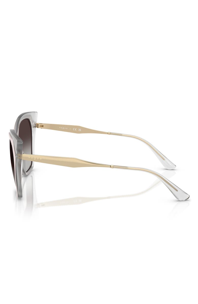 VOGUE 57mm Polarized Gradient Cat Eye Sunglasses, Alternate, color, Grey Gradient
