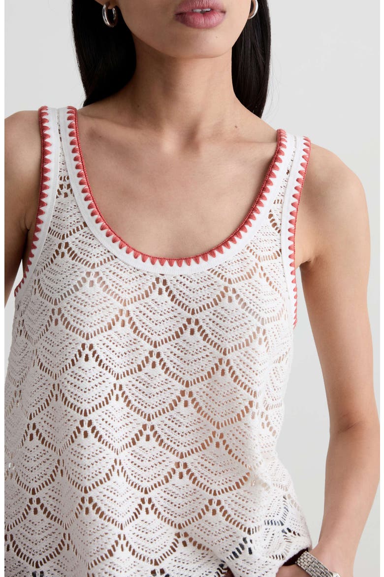 Bianca Openwork Tank, Alternate, color, POWDER
