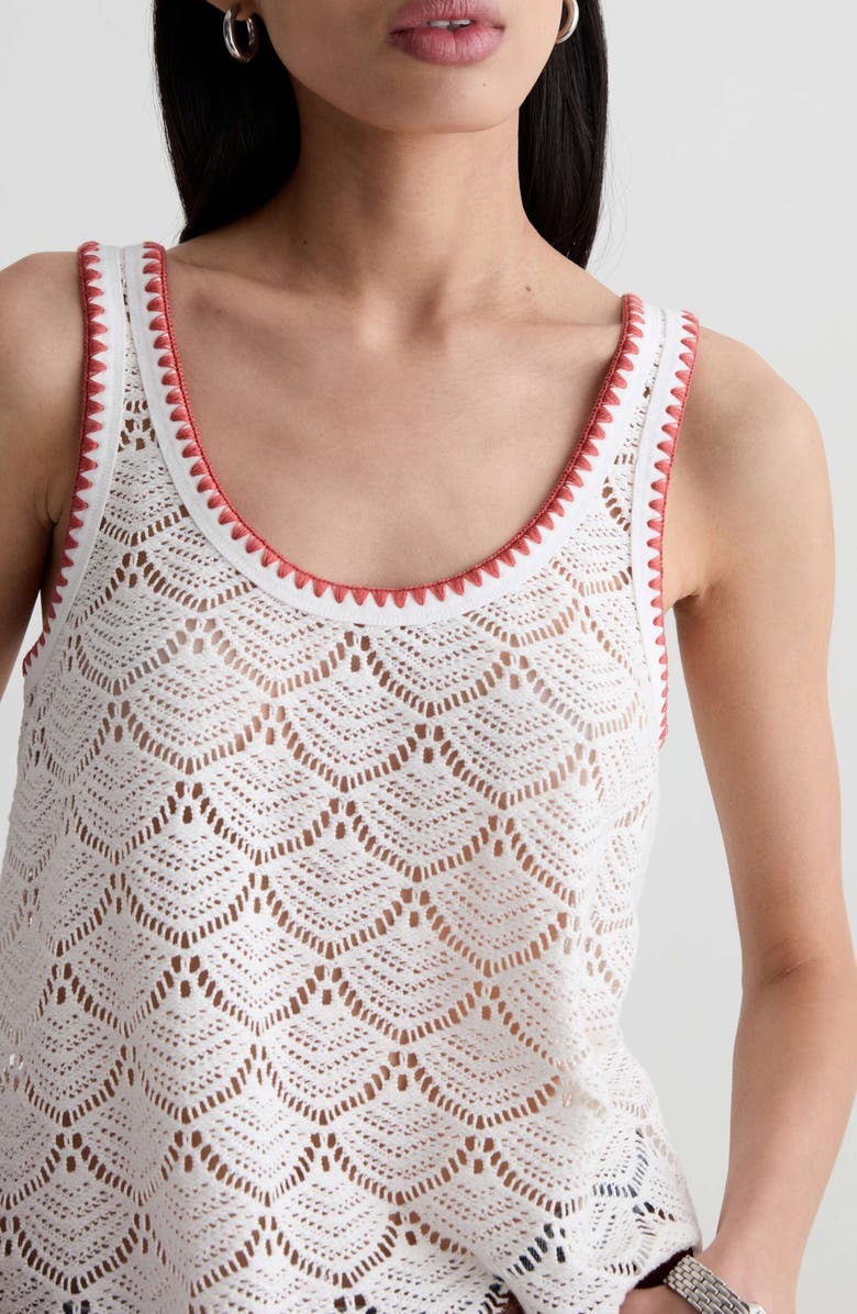 AG Bianca Openwork Tank, Alternate, color, Powder