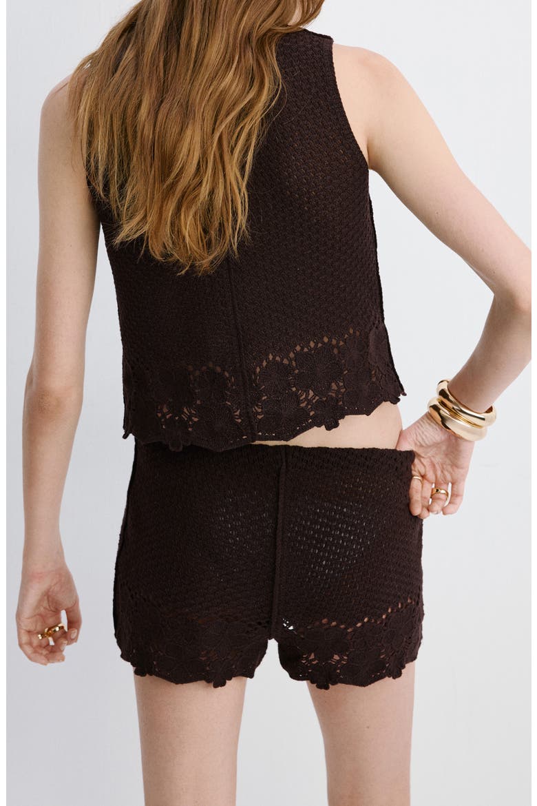 Open Stitch Sweater Vest, Alternate, color, BROWN
