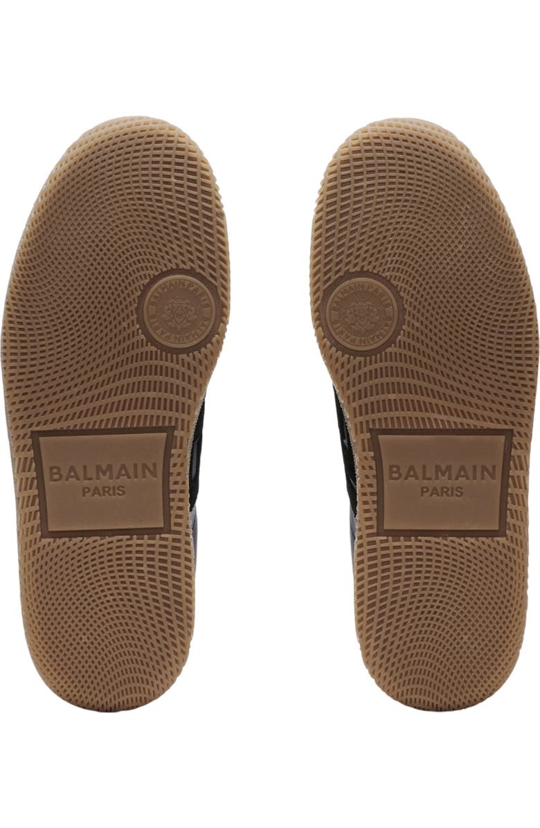 Balmain Swan trainers in smooth leather and suede, Alternate, color, Black