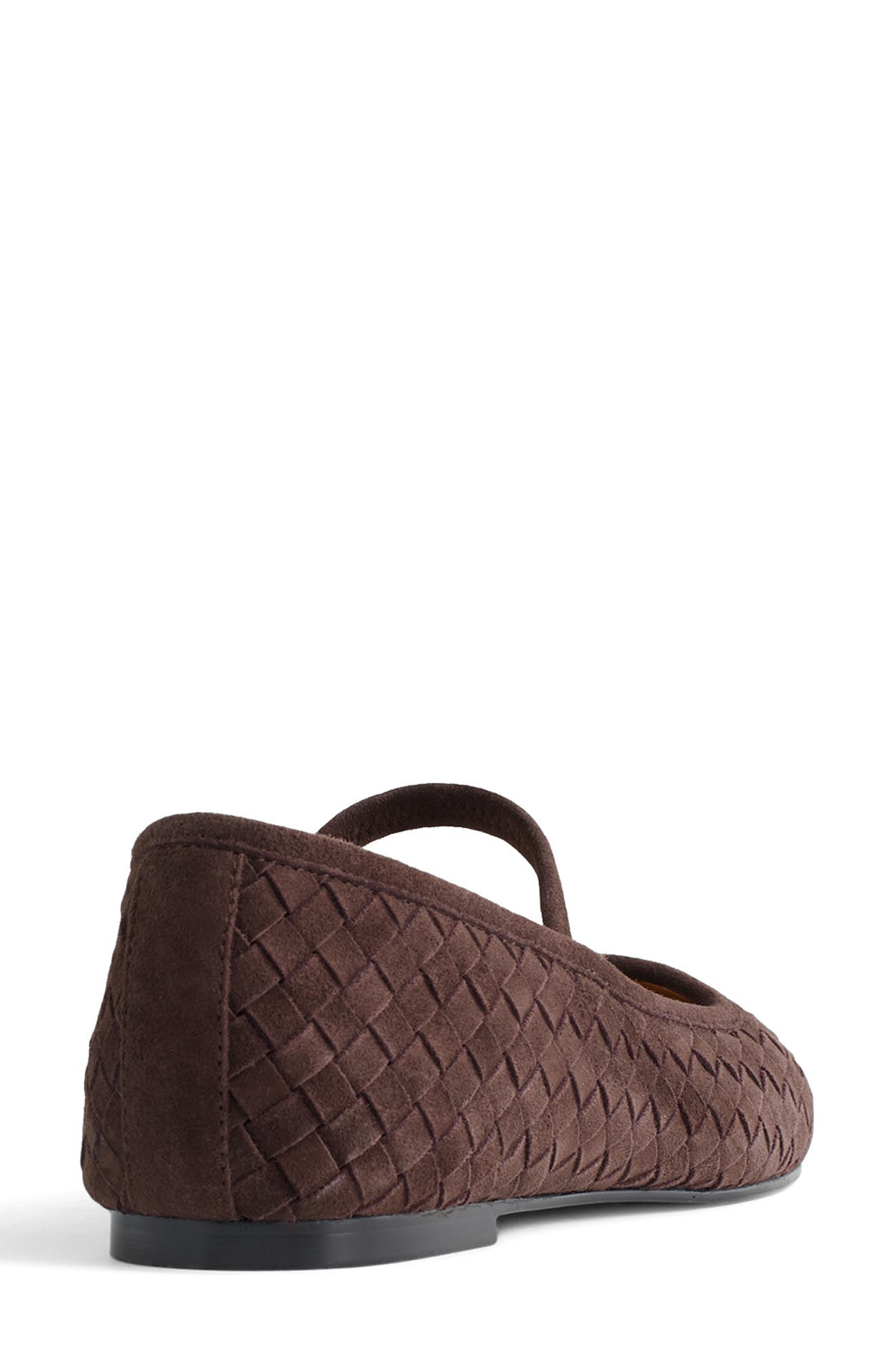 Madewell The Greta Woven Mary Jane Flat, Alternate, color, Dark Roast
