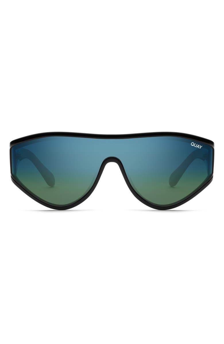 QUAY Secret Set 48mm Mirrored Shield Sunglasses, Main, color, 