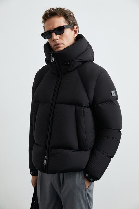 Lufian Men's Hooded Goose Down Puffer Jacket