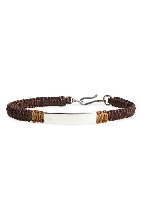 Men's Macramé ID Bracelet