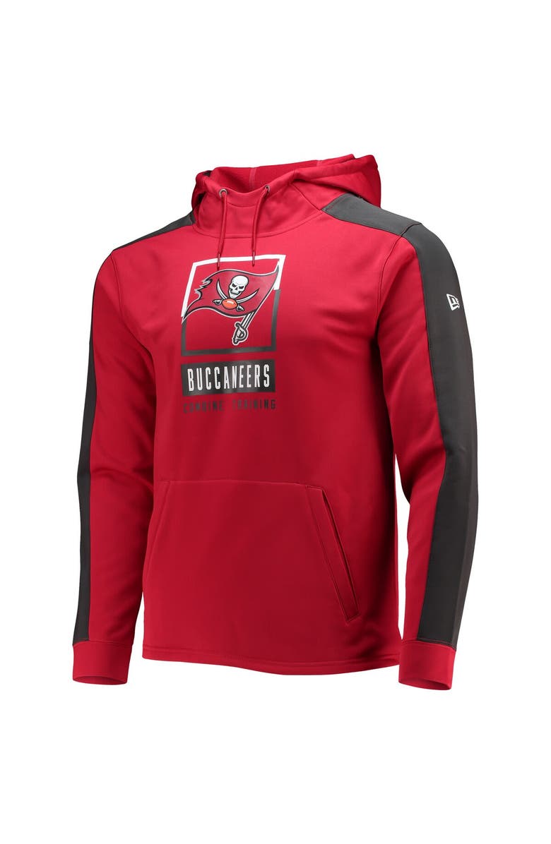 New Era Men's New Era Red Tampa Bay Buccaneers Combine Authentic Rise Pullover Hoodie, Alternate, color, Red