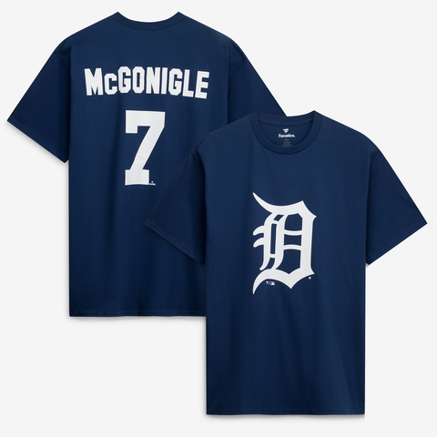 Men's Fanatics Kevin McGonigle Navy Detroit Tigers Big & Tall Name & Number T-Shirt