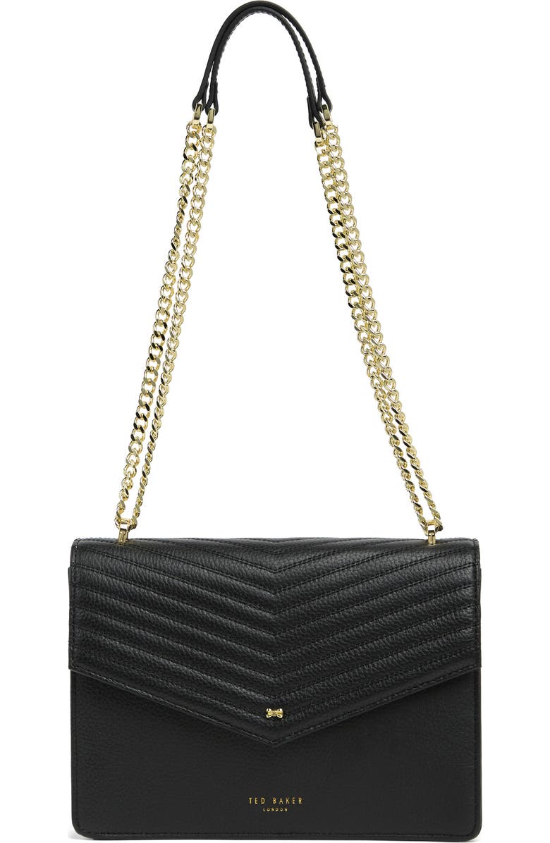 Ted Baker London Bow Envelope Leather Shoulder Bag, Main, color,