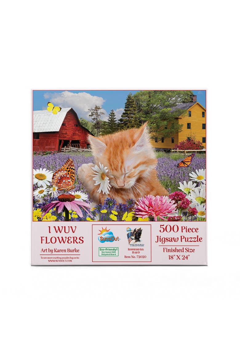 I Wuv Flowers 500 piece Jigsaw Puzzle for Adults, Alternate, color, Multicolor