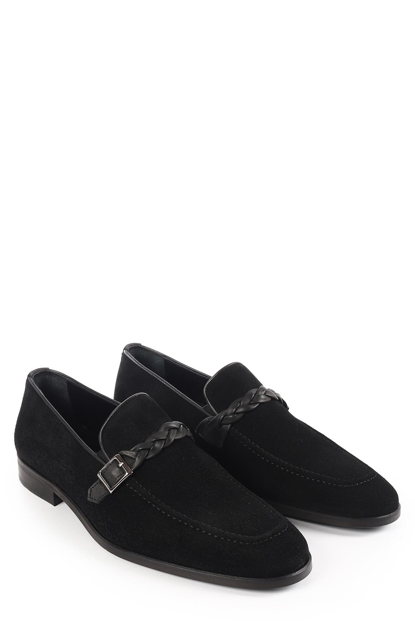 VELLAPAIS Creola Apron Toe Loafer, Alternate, color, Black