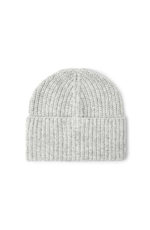 Brunello Cucinelli Rib Knit Beanie In Light Grey