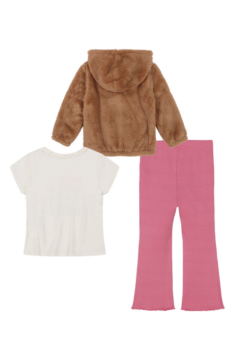 Roxy Logo T-Shirt, Fleece Zip Jacket & Leggings Set, Alternate, color,