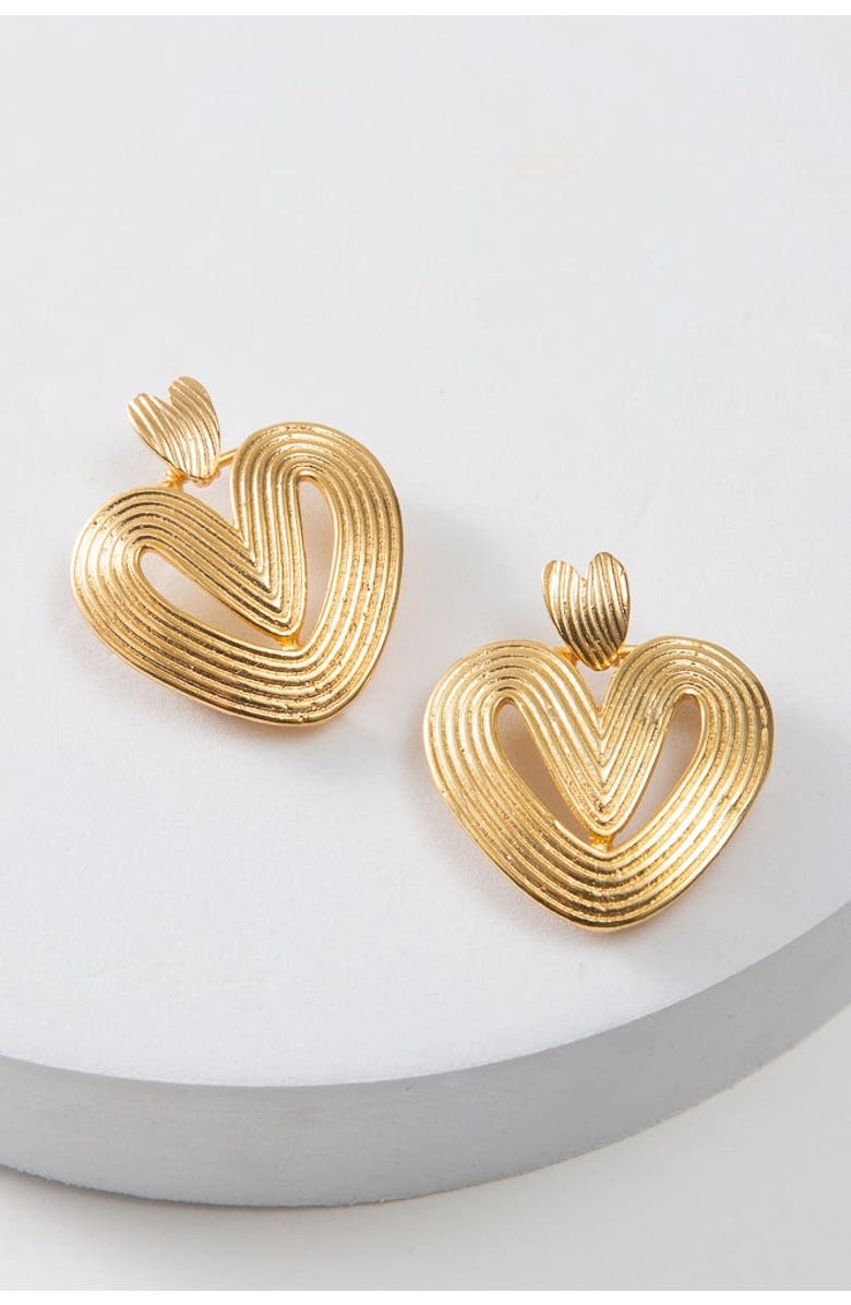 Noonday Collection Golden Palmier Earrings, Main, color, Gold
