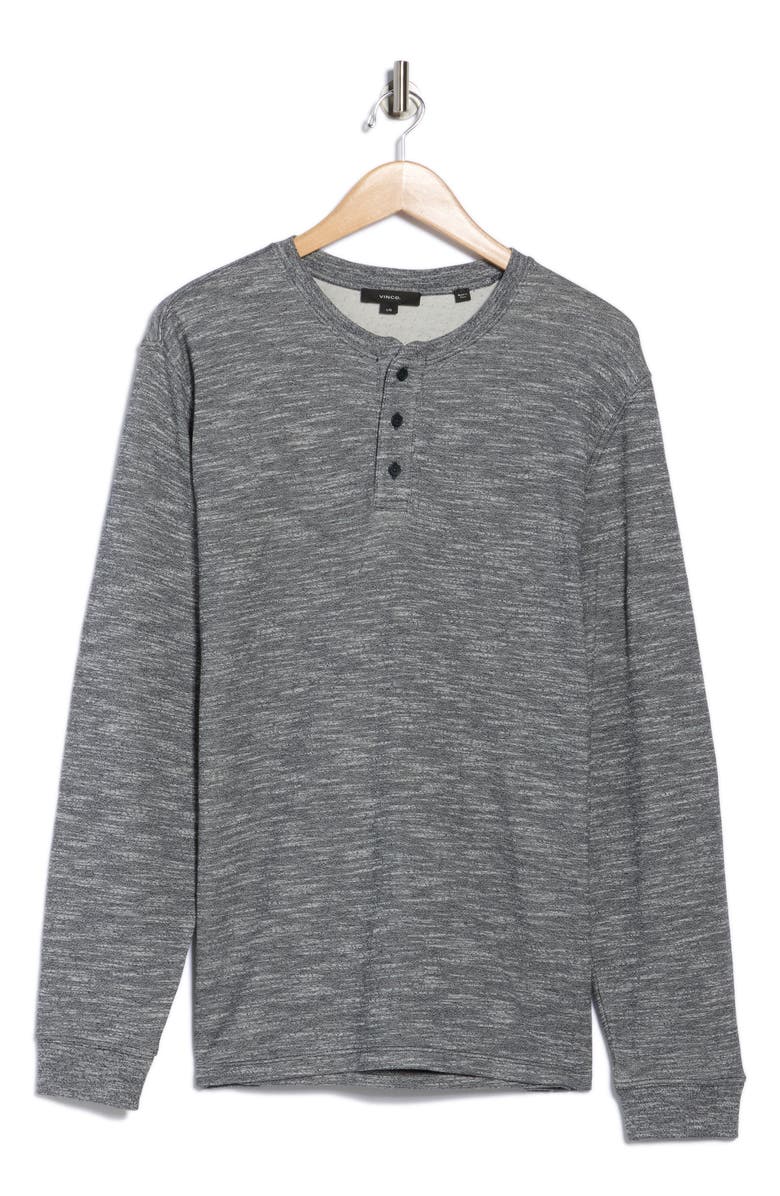 Vince Heather Double Face Henley, Alternate, color, Coastal/ Ivory