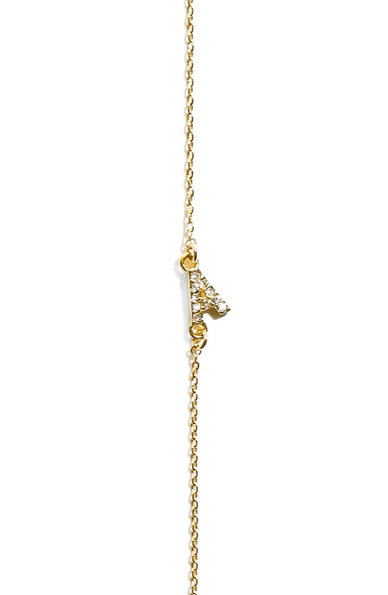 BaubleBar Diamanda Letter Necklace, Alternate, color, 