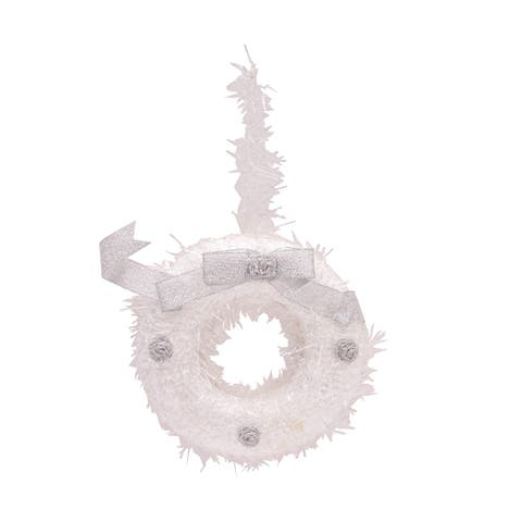 Tnsl Holiday OrnWreath W/Rose