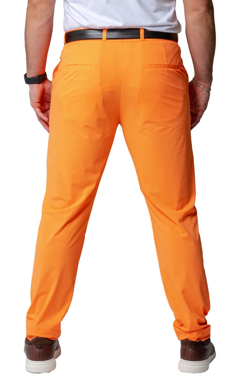 Maceoo Sun Orange Slim Fit Pants, Alternate, color, Orange